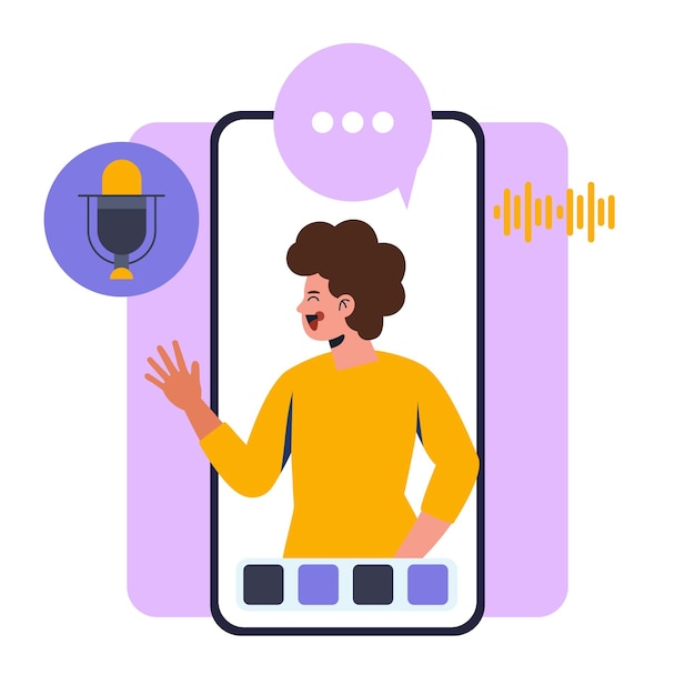 Manding haciendo transmisión y podcast en línea