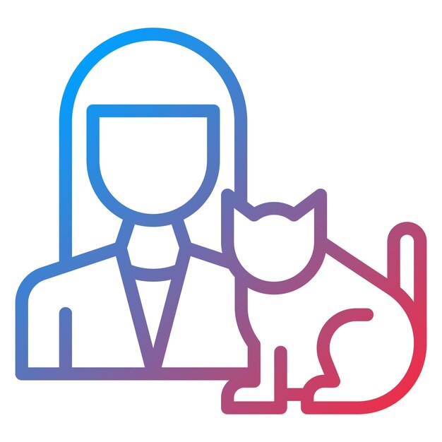 Manejador de animales Imagen vectorial de icono femenino Se puede utilizar para el Servicio de Emergencia