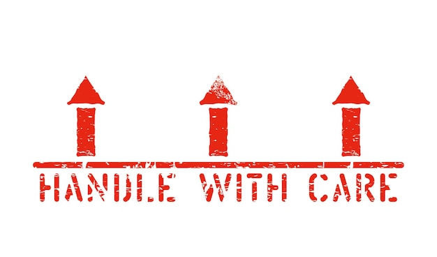 De esta manera hasta firmar el cuadro de grunge sobre fondo blanco. Manejar con cuidado y flechas arriba pictograma rayado vector aislado.