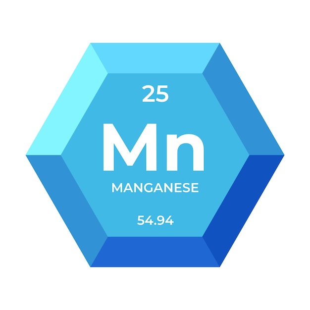 Vector el manganeso es el elemento químico número 25 del grupo de los metales de transición.