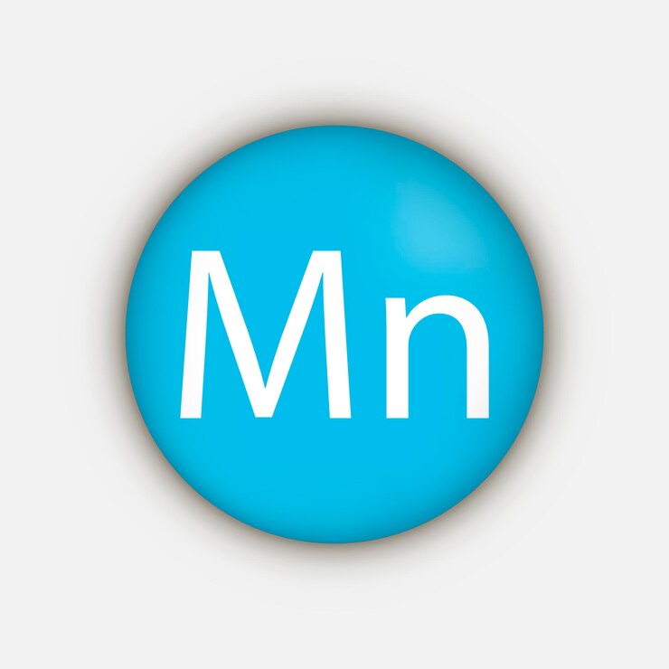 Vector manganeso mn mineral suplemento vitamínico icono ilustración vectorial
