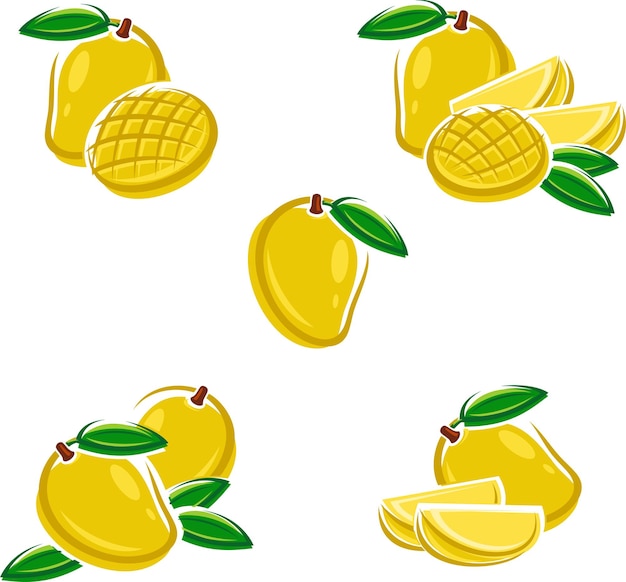 mango, conjunto, vector
