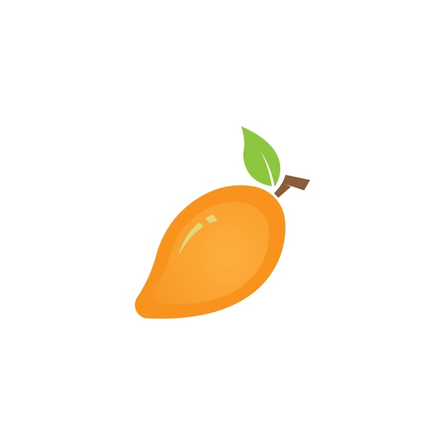 Mango en estilo plano Logotipo de vector de mango Icono de mango