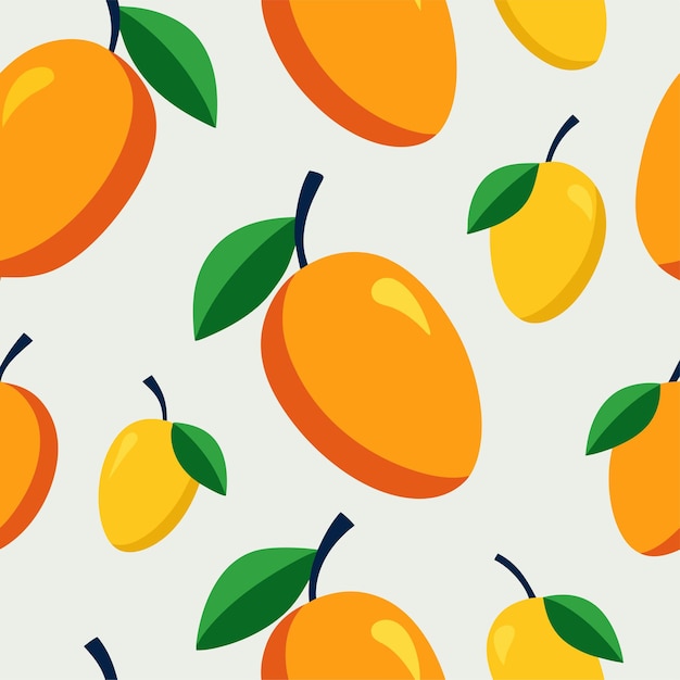 Mango fruta patrón sin costuras arte vectorial y ilustración