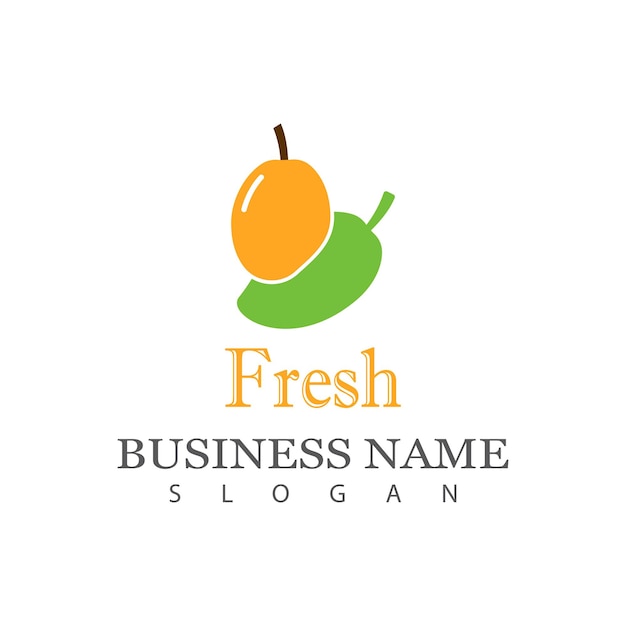 Mango logo plantilla vector icono diseño ilustración
