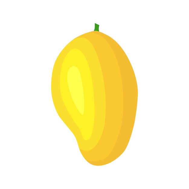 Mango orgánico aislado sobre fondo blanco Estilo de vida saludable Ilustración vectorial en estilo plano