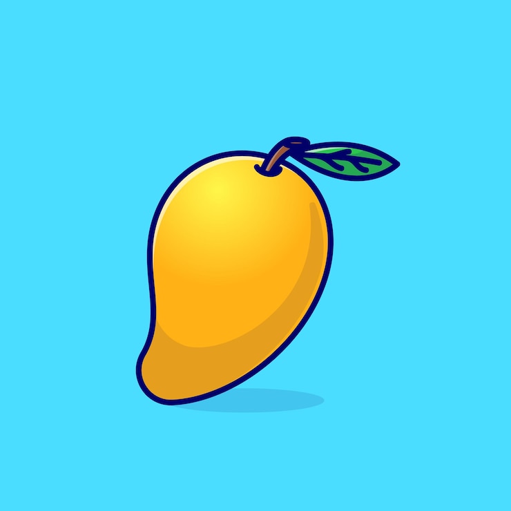 Vector mango simple dibujos animados vector ilustración fruta naturaleza concepto icono aislado