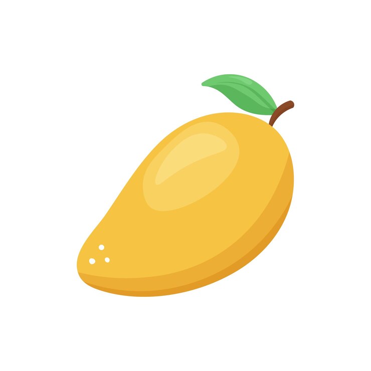 Vector mango tropical vectorial en estilo dibujado a mano