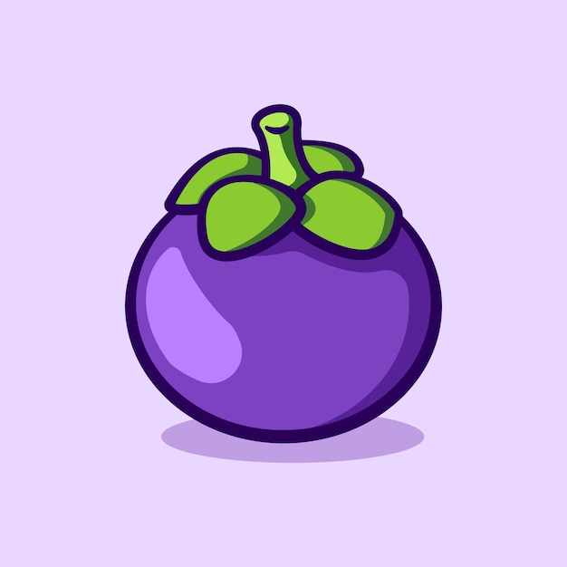 mangostán lindo concepto de ilustración en estilo de dibujos animados