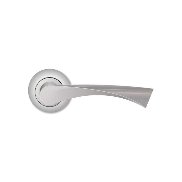 Vector manija de puerta clásica aislada sobre fondo blanco