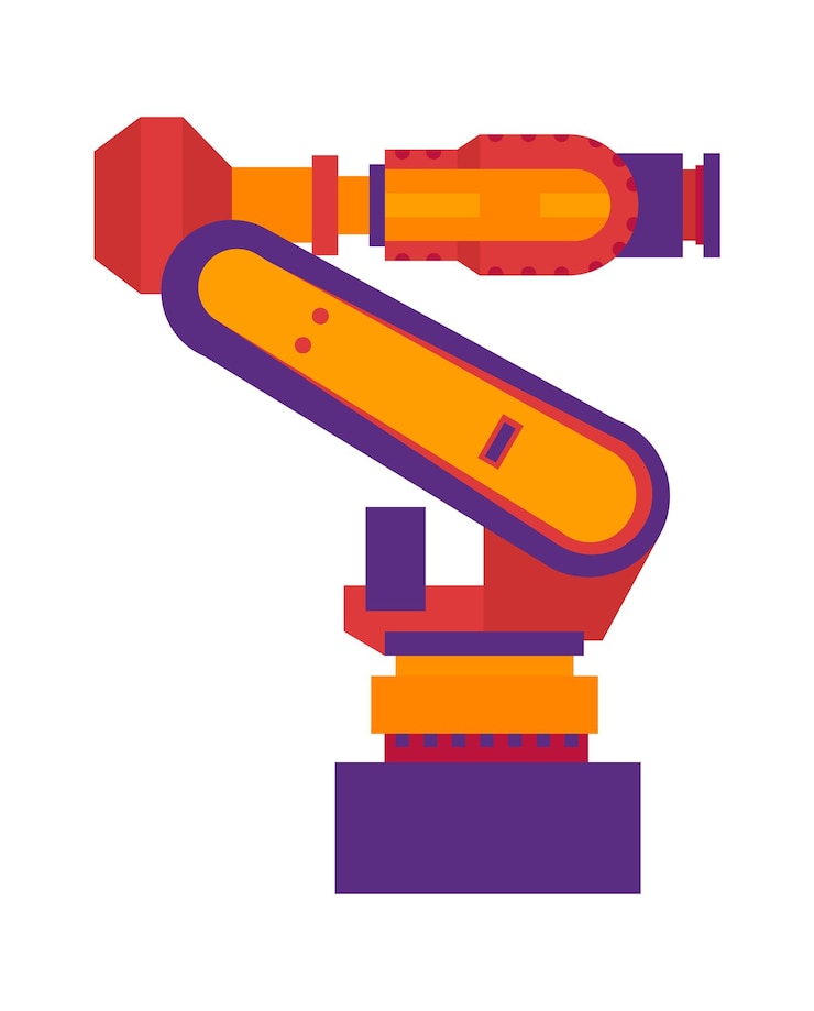 Vector manipulador de brazo robótico ilustración vectorial