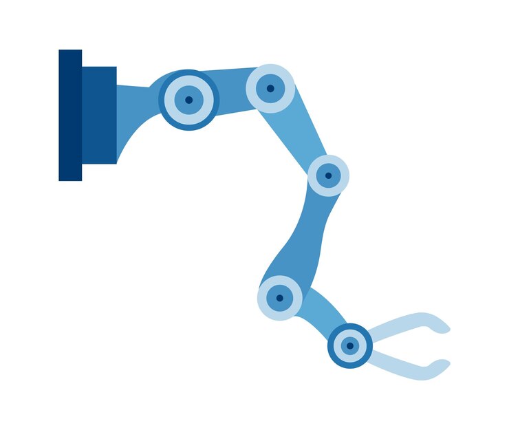 Vector manipulador de brazo robótico ilustración vectorial