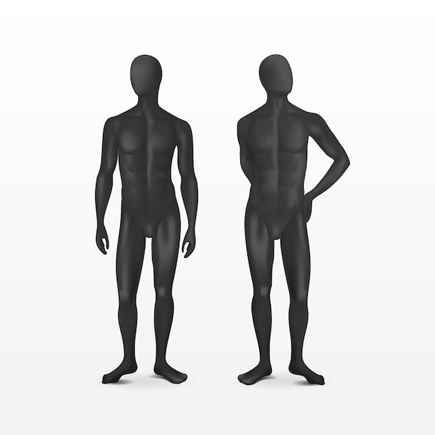 Vector maniquíes masculinos aislados