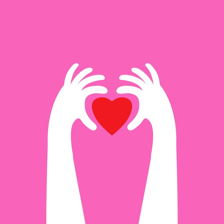 La mano del amor de la señal