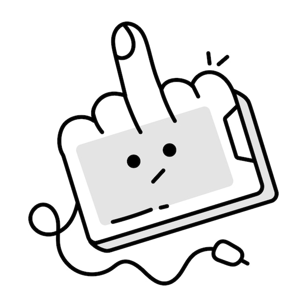 una mano apuntando a una pantalla de computadora que dice pulgares hacia arriba