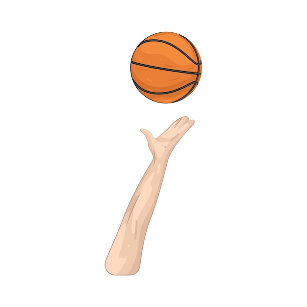 mano con baloncesto