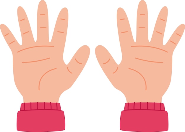 La mano contando diez dedos