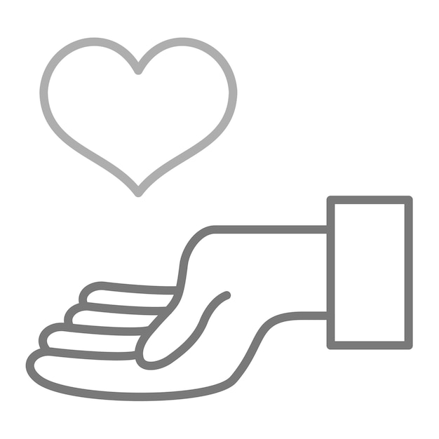 una mano con un corazón en ella y un símbolo de corazón en la pantalla