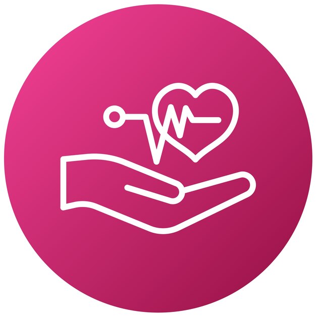 una mano con un corazón en ella y un símbolo de corazón