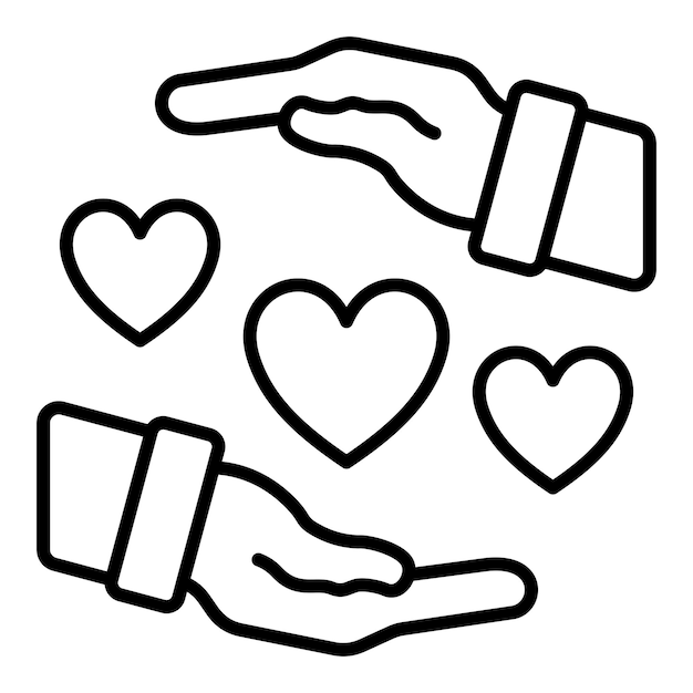 una mano con corazones y un corazón en ella