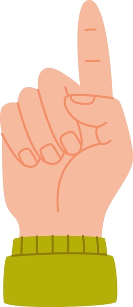 La mano cuenta con un dedo