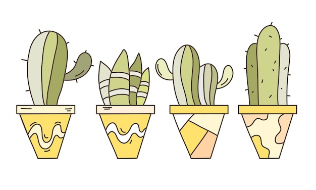 mano dibujar conjunto de vectores de plantas paquete conjunto de vectores de plantas paquete