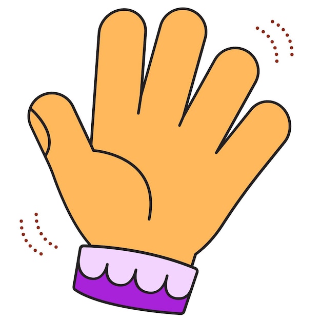 una mano de dibujos animados con una pulsera y una pulsera con una pulseras