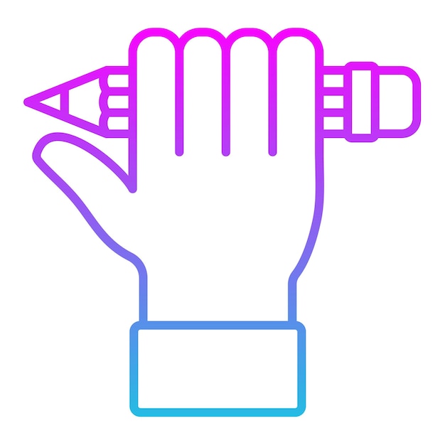 una mano con un diseño rosa y azul que dice m