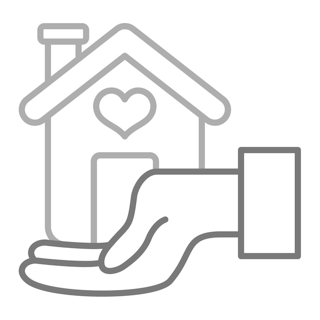 una mano está sosteniendo una casa con un corazón en ella