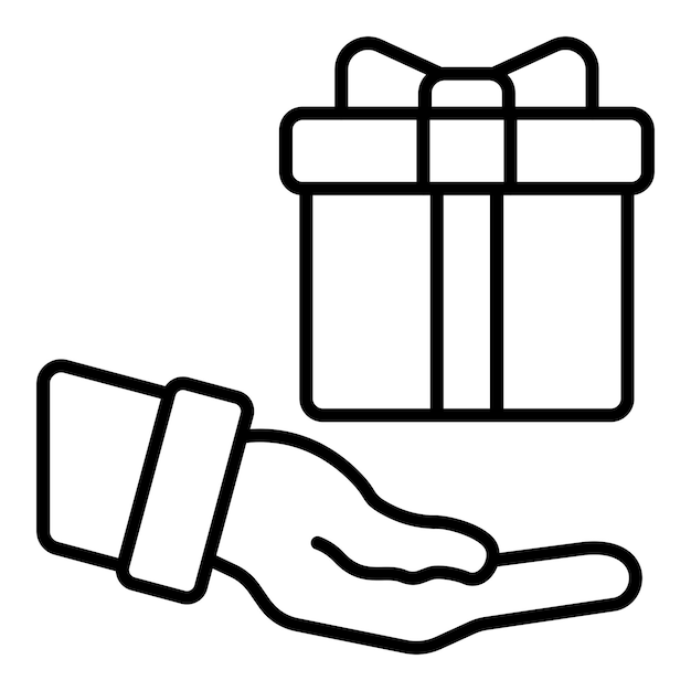 una mano está sosteniendo una mano que dice regalo