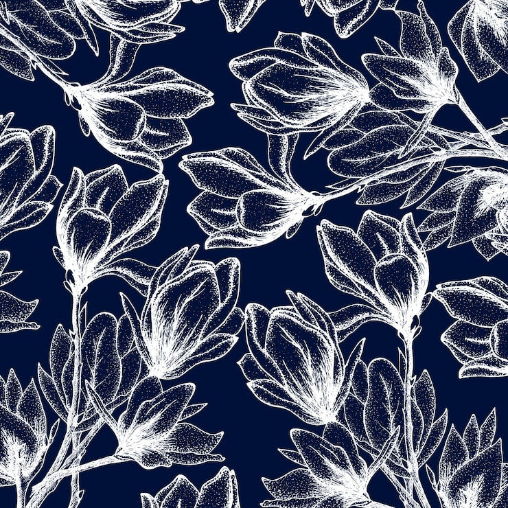 Vector mano flores dibujado