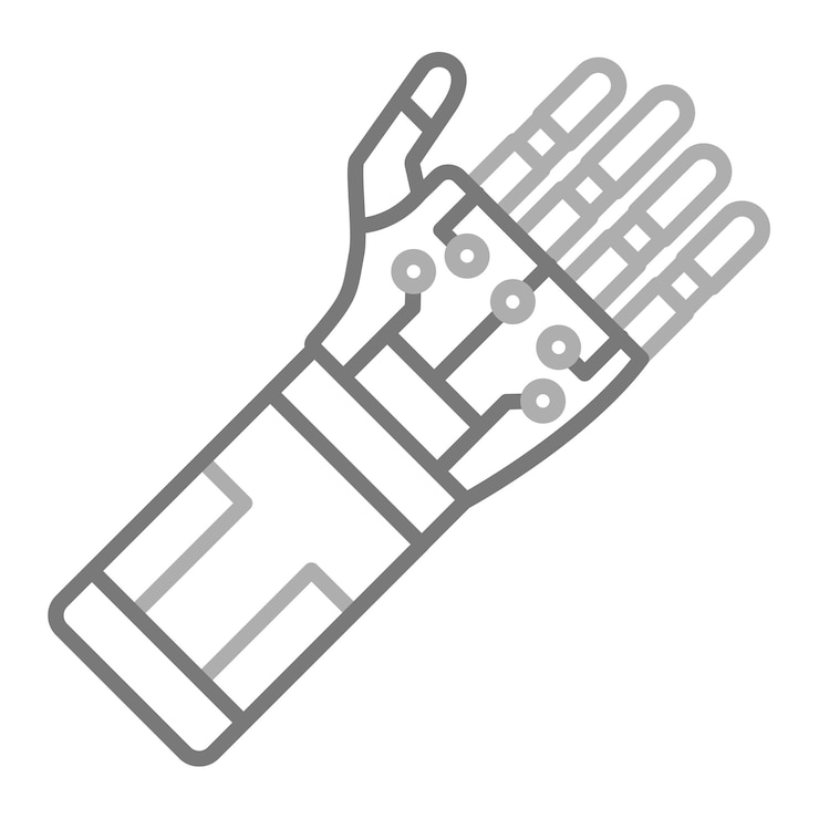 Vector una mano con un fondo blanco que dice e en él