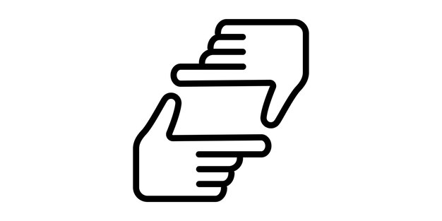 La mano del fotógrafo Icon, gran diseño para cualquier propósito. Icono de vector de recorte de manos humanas.