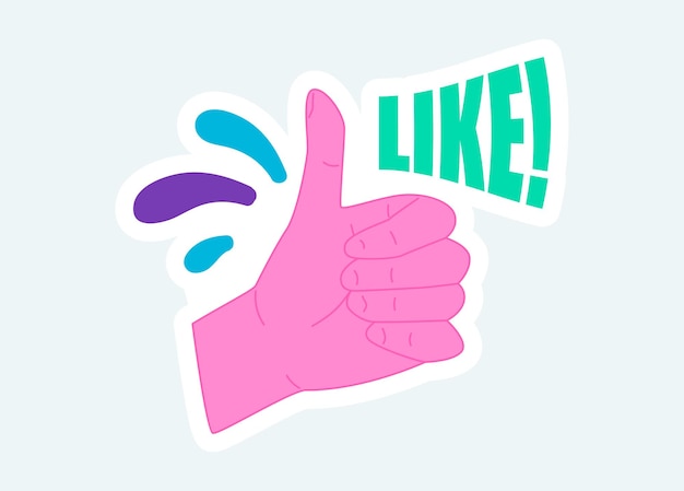 Mano humana con el pulgar hacia arriba mostrando un gesto de "me gusta" y "ok"
