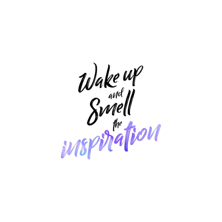 Vector mano letras cita motivacional