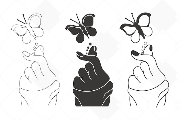 una mano con mariposas y las palabras mariposas en ella