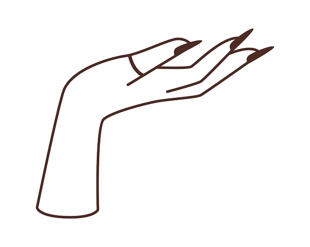 Mano mostrando gestos icono plano Artes mágicas