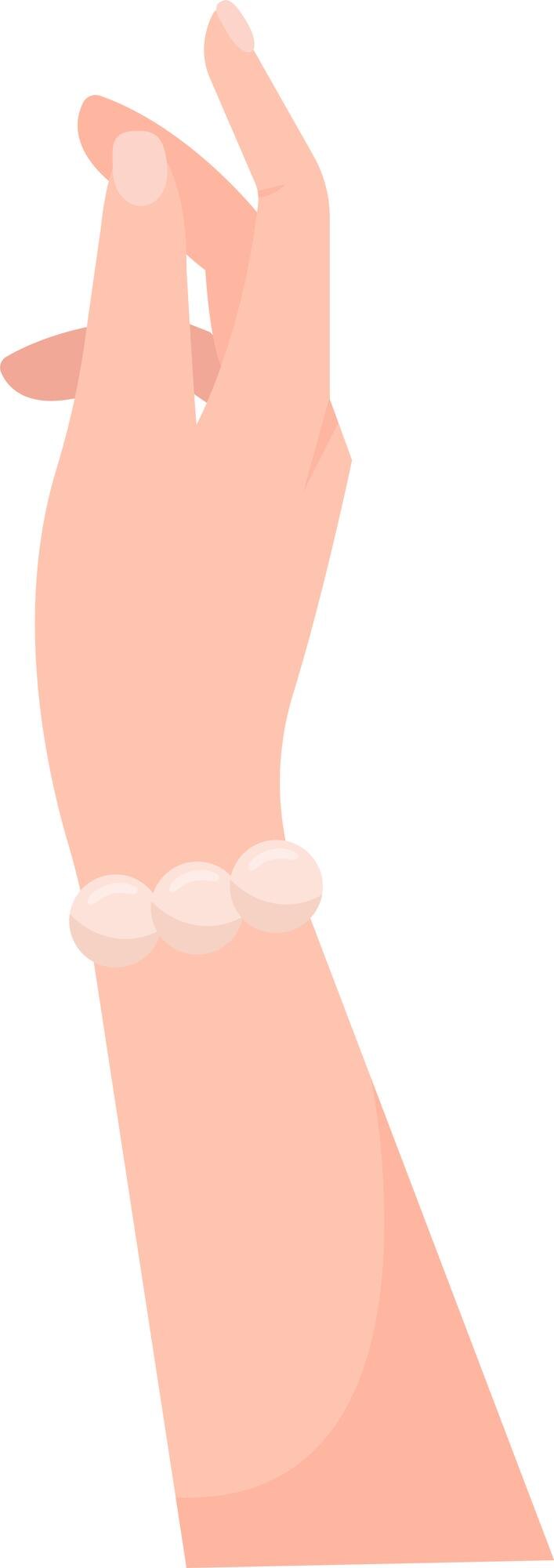 Vector la mano de la mujer con el brazalete