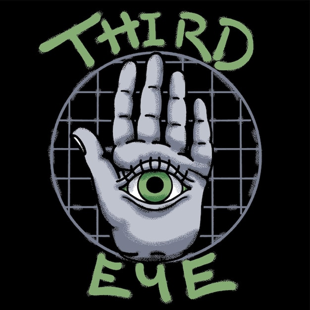 Mano con Ojo para la ilustración de ropa de calle