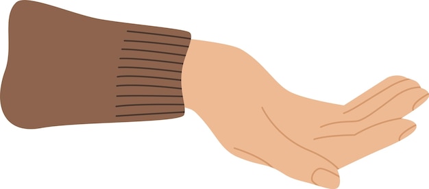 Mano de palma abierta