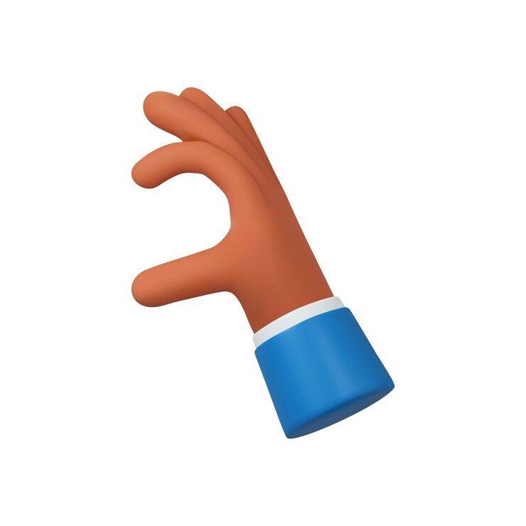 Vector la mano de un personaje de dibujos animados en 3d