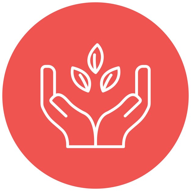 una mano con una planta verde en el medio
