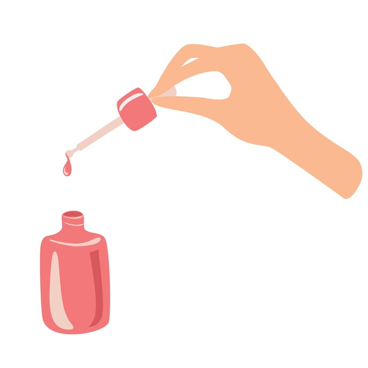 Vector mano que sostiene la pipeta y la botella ilustración vectorial collagen perfect suero vitamina para el cuidado de la piel