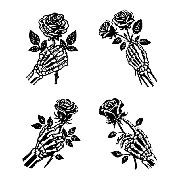 la mano que sostiene la rosa Svg Bundle