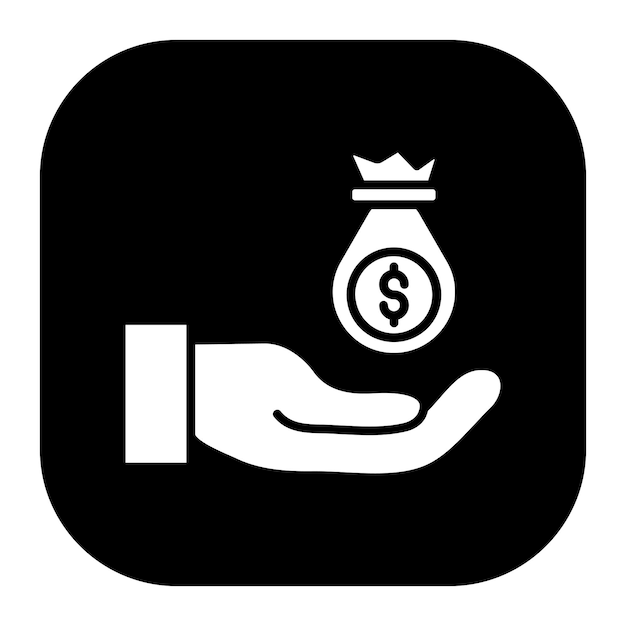 una mano que sostiene un signo de dólar que dice dólar