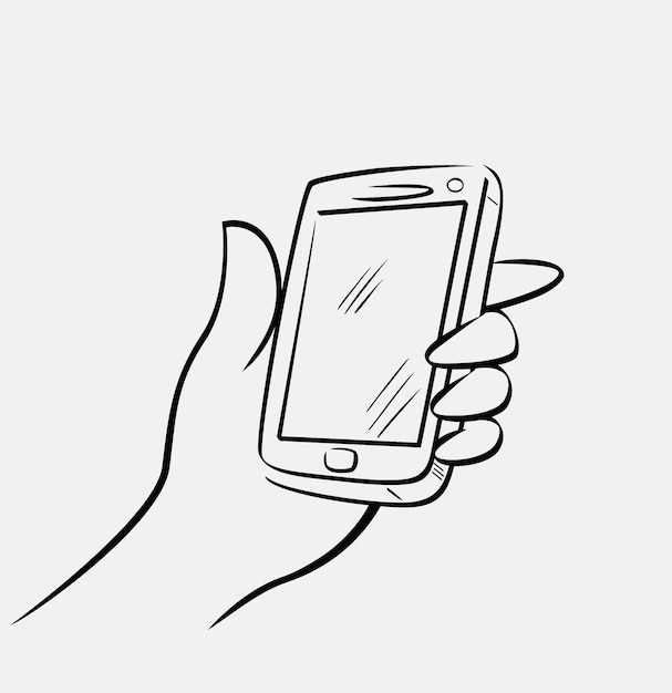 Mano que sostiene un teléfono móvil