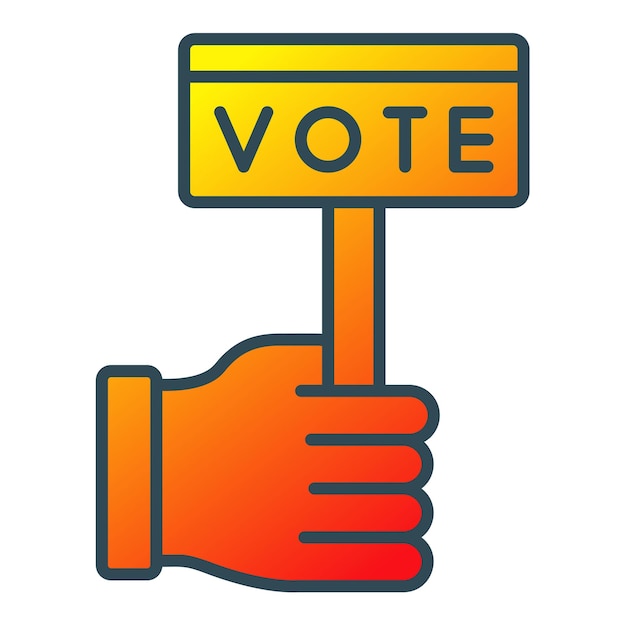 una mano que tiene la palabra voto en ella