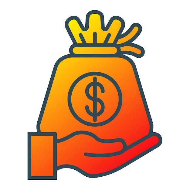 una mano que tiene un signo de dólar en ella