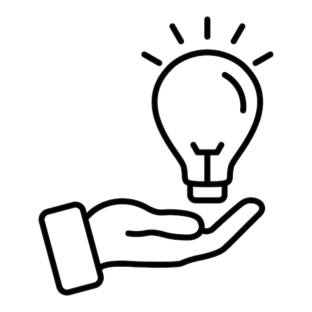 una mano sosteniendo una bombilla que dice luz