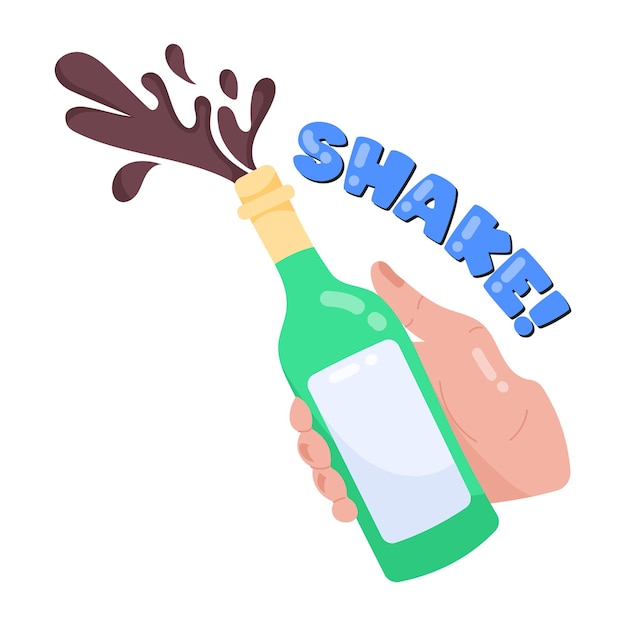 ¡Una mano sosteniendo una botella de batido!
